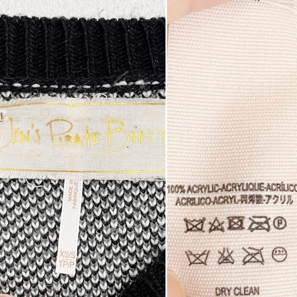 BOGO! Jen's Pirate Booty Aztec Geometric Puff Sleeve Sweater Size XS/S - Picture 7 of 7